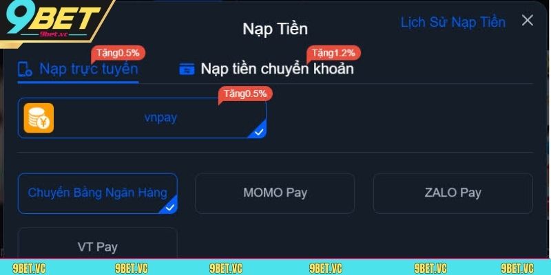 Các hình thức giao dịch tại 9BET phổ biến nhất